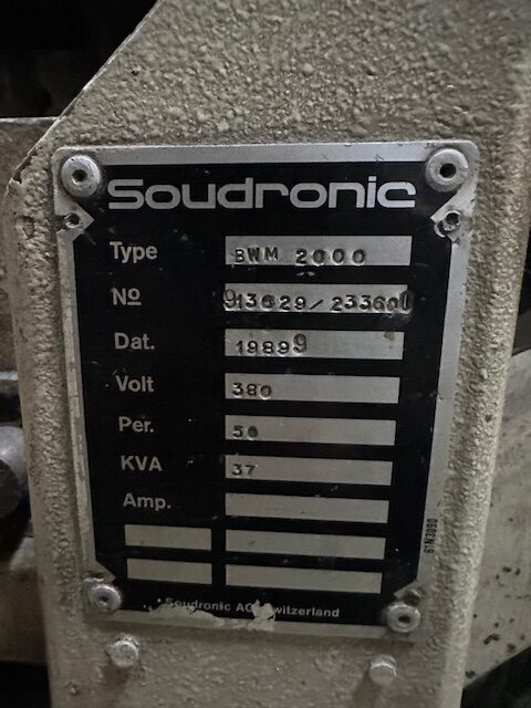 Soudronic Norma BWM 2000 Welder for 73 mm