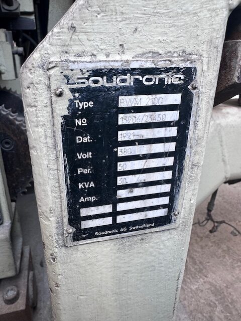 Soudronic Norma BWM 2100 Unisoud Welder