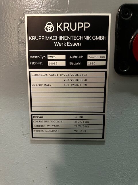 Krupp DVKO Parter/Flanger/Seamer for 52 mm